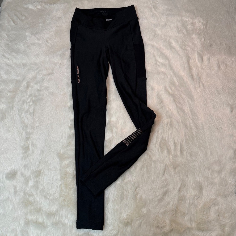 Pearl‎ Izumi Fleece Thermal Cycling Tights Womens Medium Black Mesh Pockets